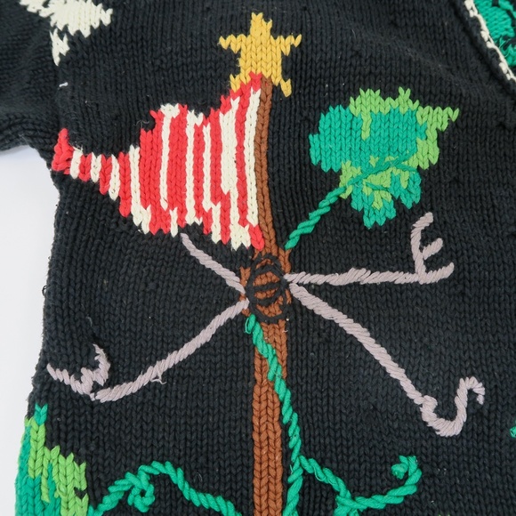 Vintage 90s Just Better Sweater designs by Lisa Coufal Rooster Cardigan Sweater - Picture 10 of 15